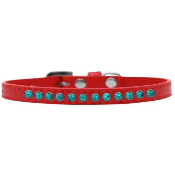 Unconditional Love Southwest Turquoise Pearl Puppy Collar, Red - Size 8 UN2457157